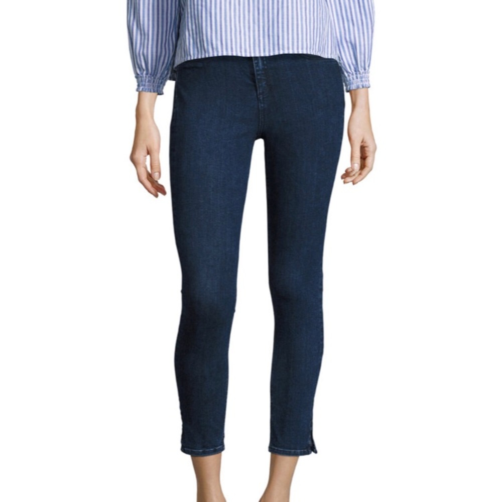 RAG & BONE 10” Skinny Capri Slit Clean Dark Paz